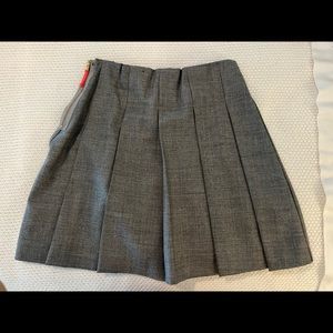 Grey Pleated Skirt